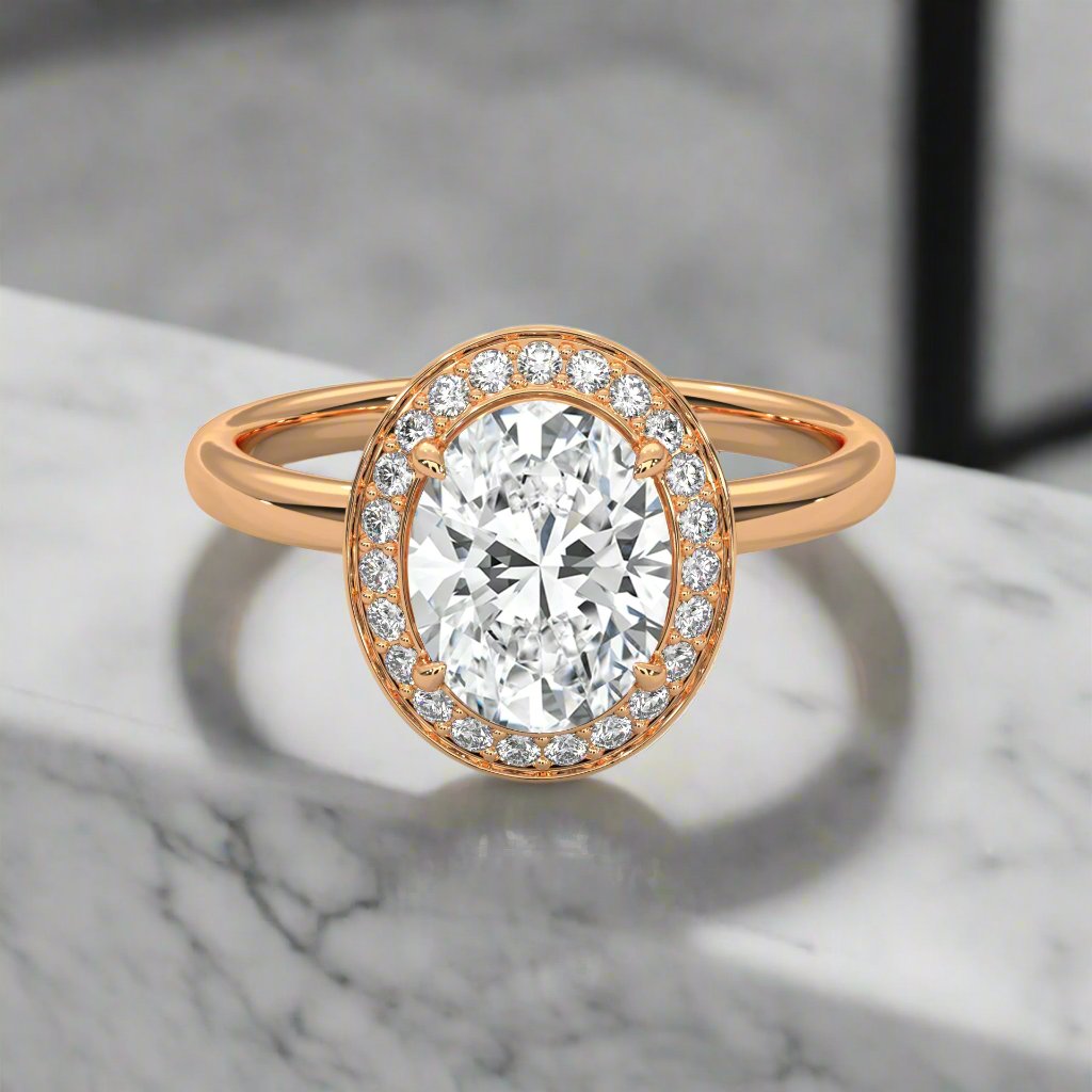 14K Gold Solitaire 2.00+ carats Lab Grown Diamond Ring