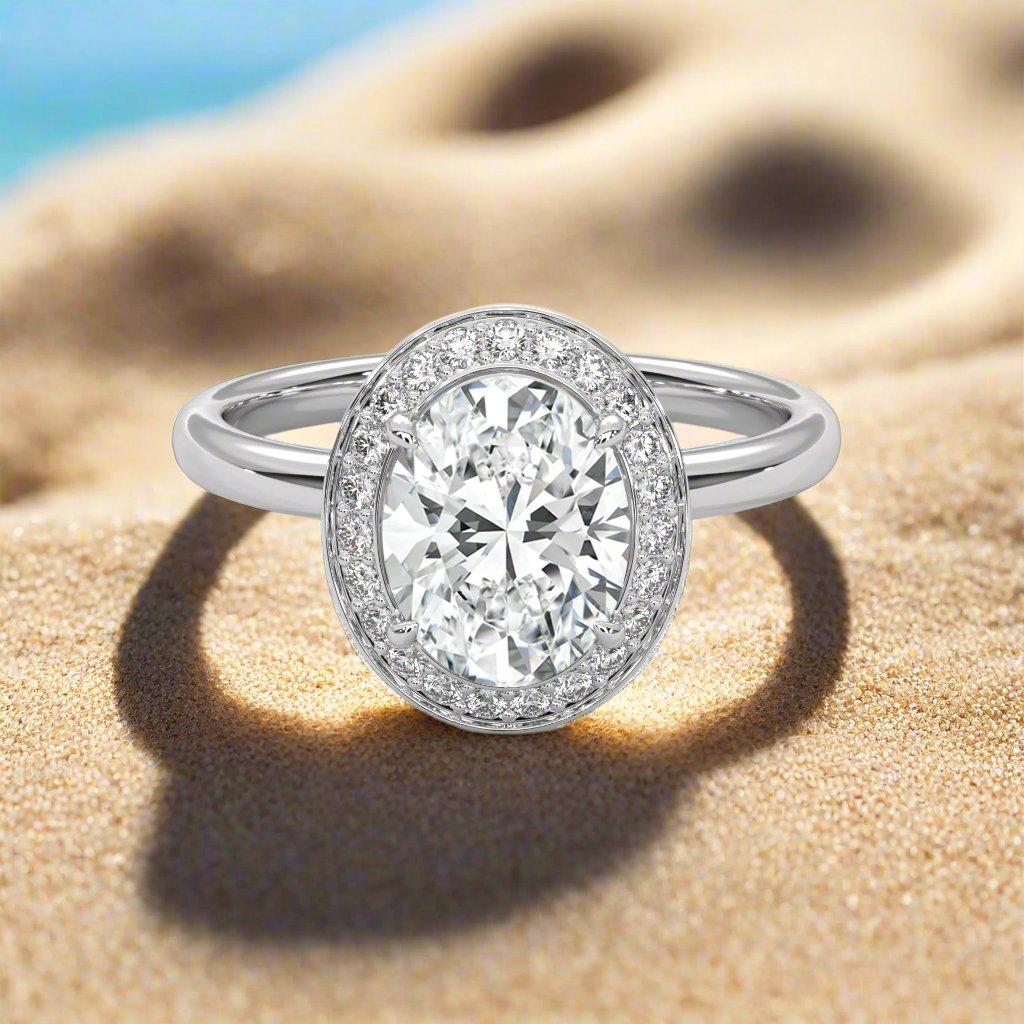 14K Gold Solitaire 2.00+ carats Lab Grown Diamond Ring