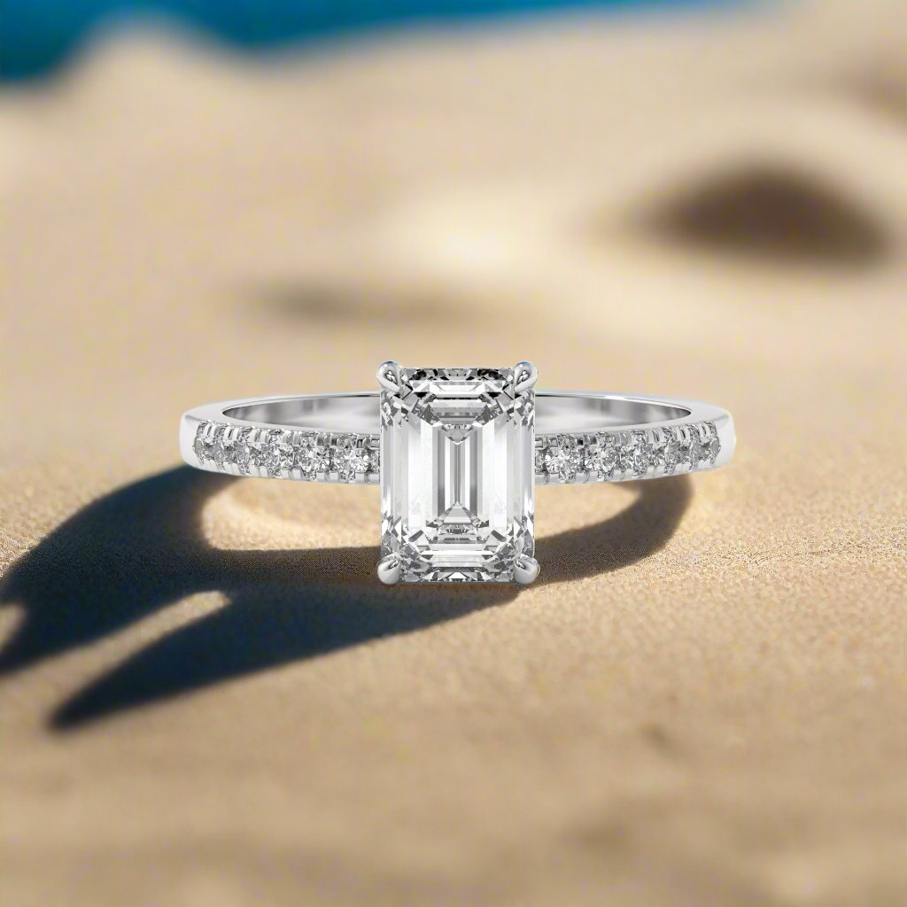 14K Gold Solitaire 1.00+ carats Lab Grown Diamond Ring