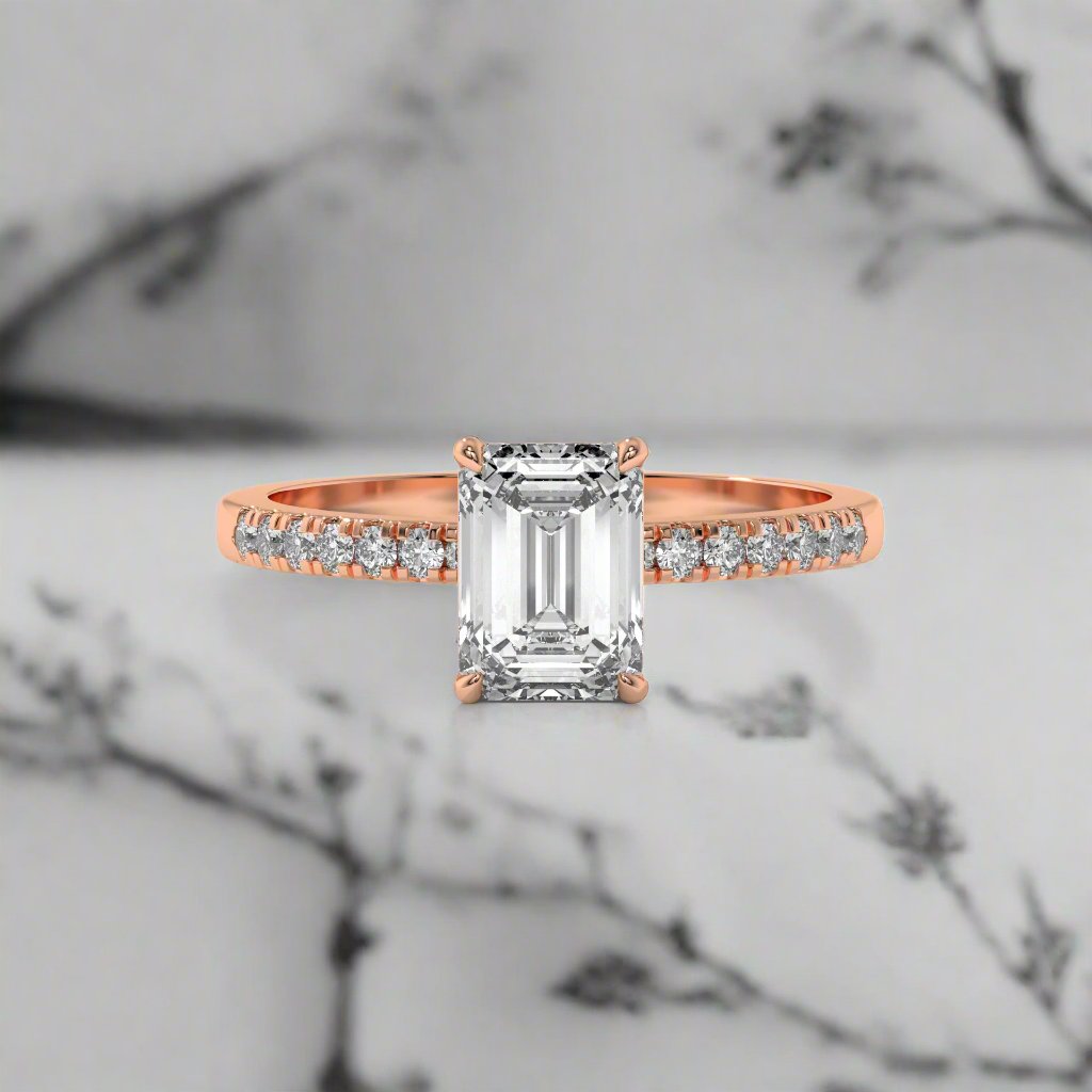 14K Gold Solitaire 1.00+ carats Lab Grown Diamond Ring