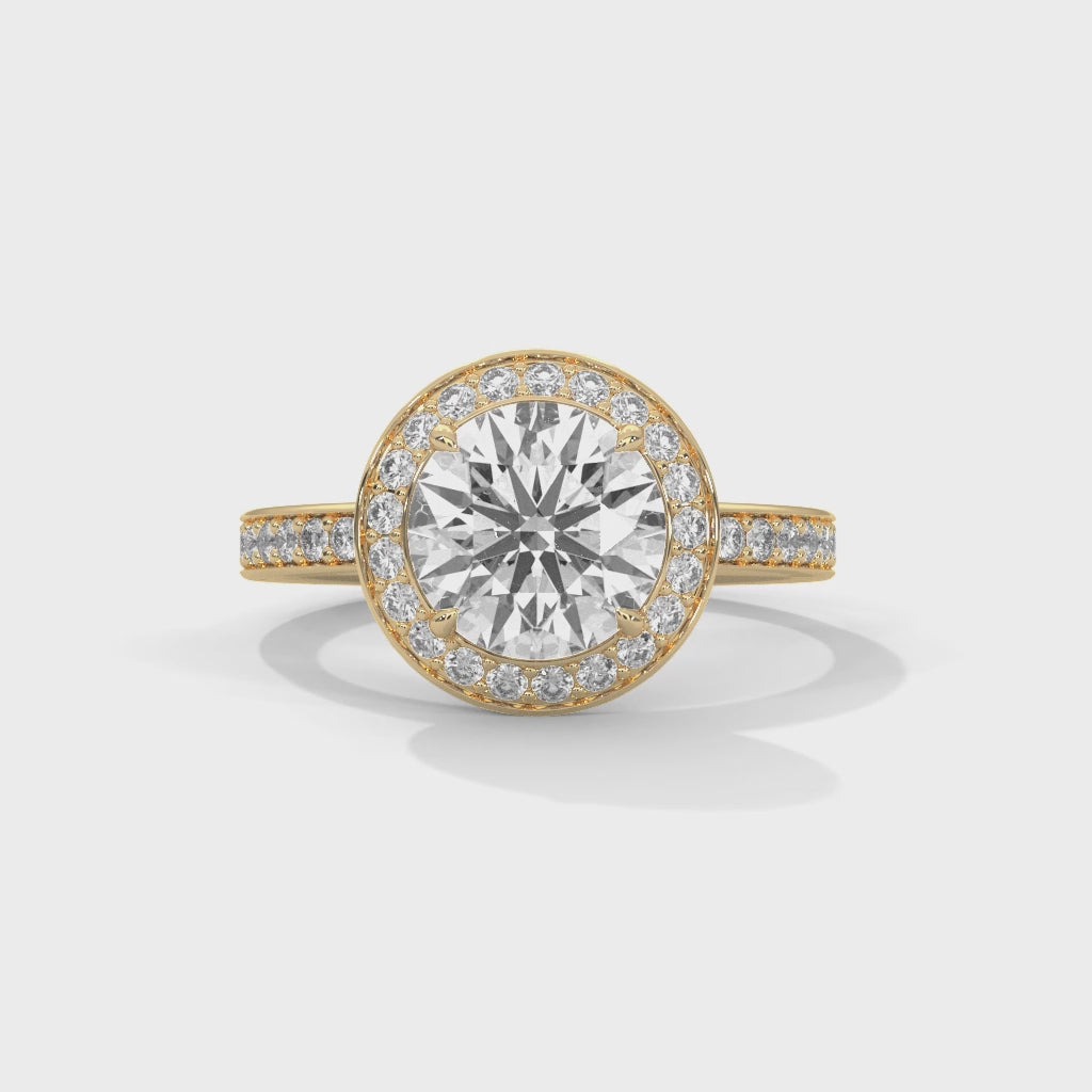 14K Gold Solitaire 2.00+ carats Lab Grown Diamond Ring