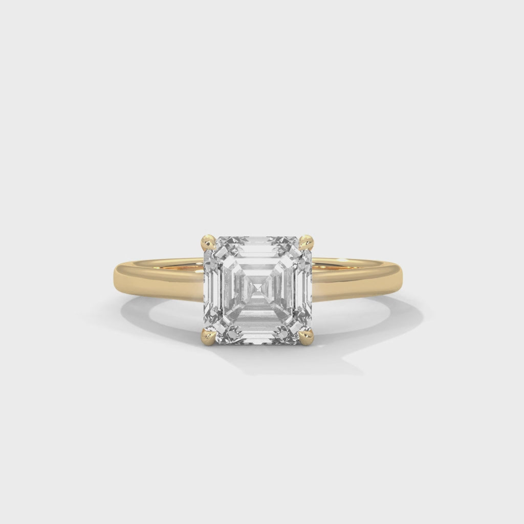14K Gold Solitaire 2.00+ carats Lab Grown Diamond Ring
