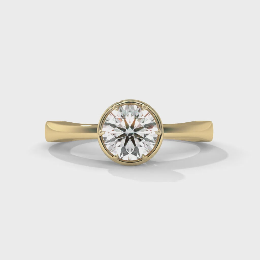 14K Gold Solitaire 1.00+ carats Lab Grown Diamond Ring
