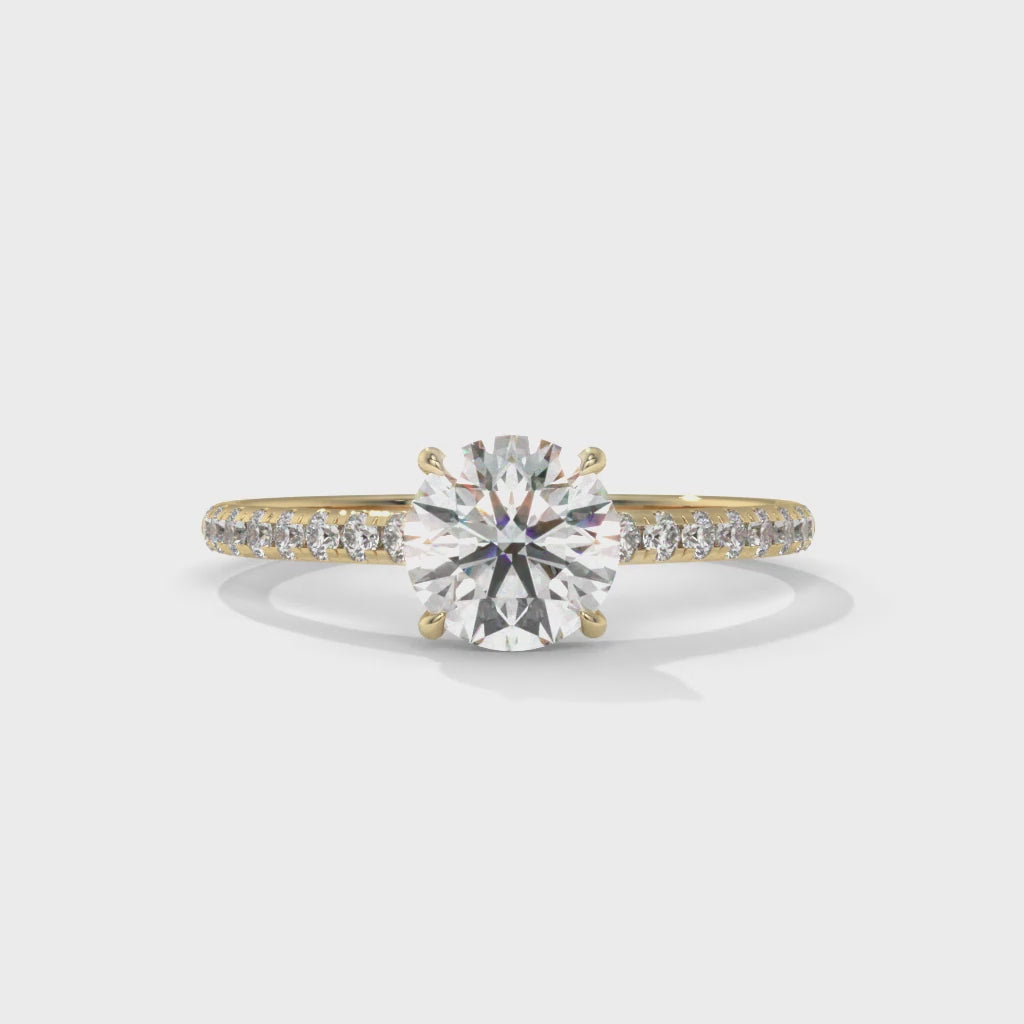 14K Gold Solitaire 1.00+ carats Lab Grown Diamond Ring