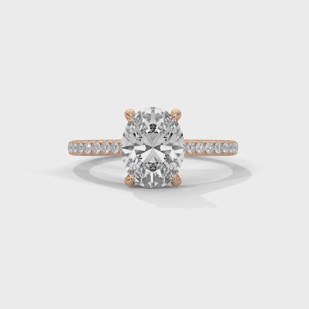 14K Gold Solitaire 2.00+ carats Lab Grown Diamond Ring