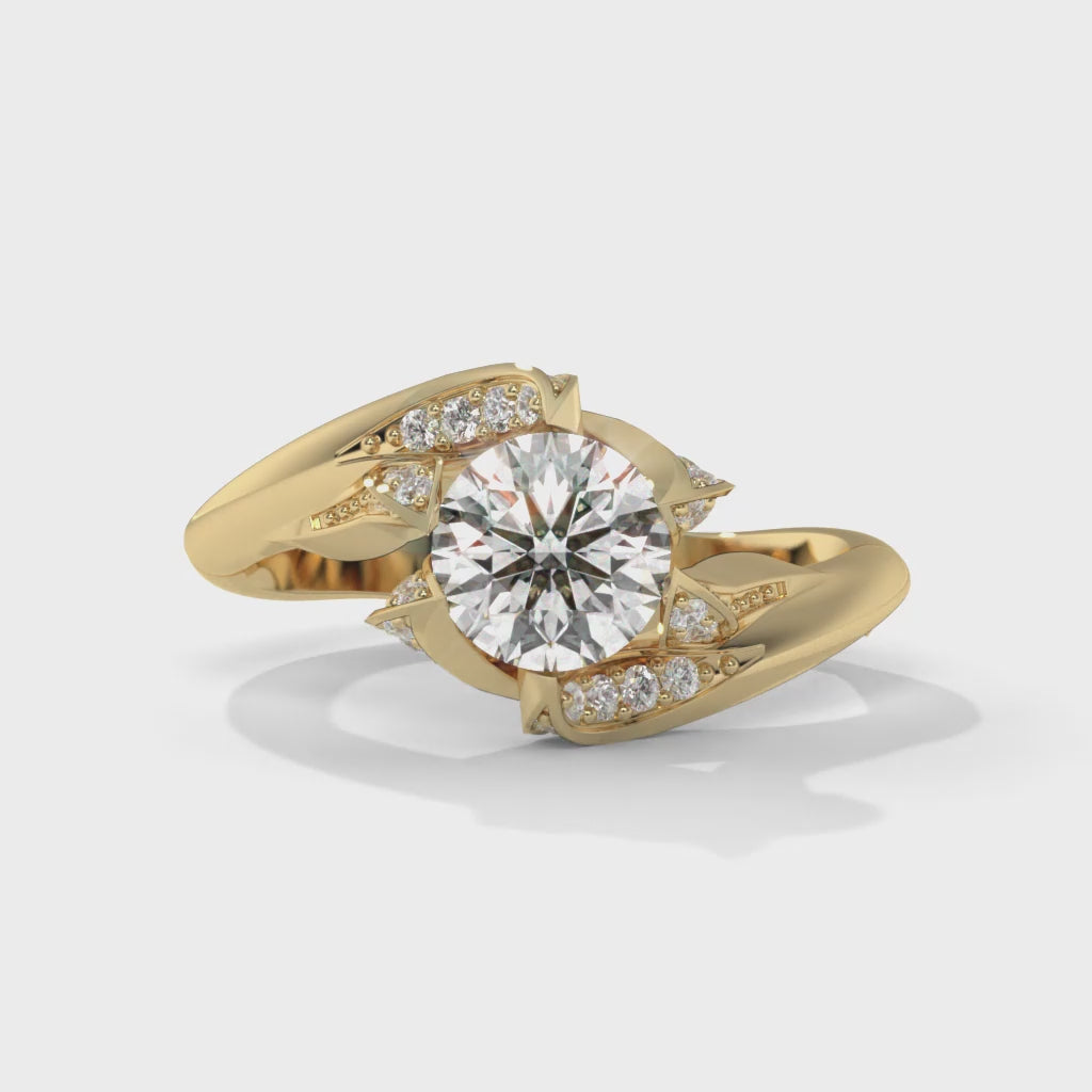 14K Gold Solitaire 1.00+ carats Lab Grown Diamond Ring