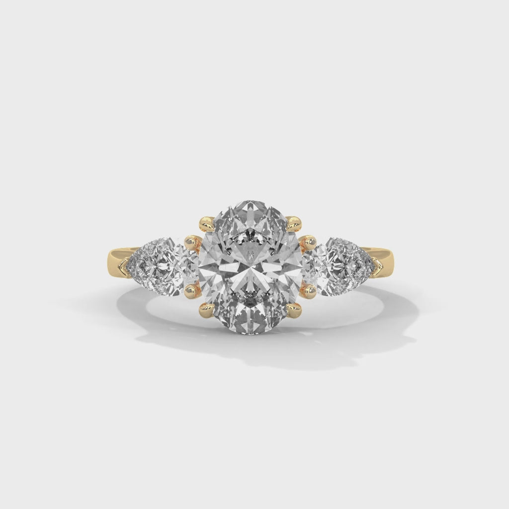 14K Gold Solitaire 2.00+ carats Lab Grown Diamond Ring