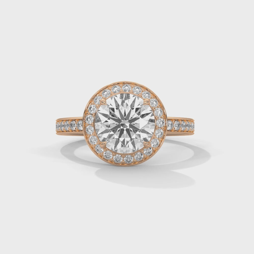 14K Gold Solitaire 2.00+ carats Lab Grown Diamond Ring