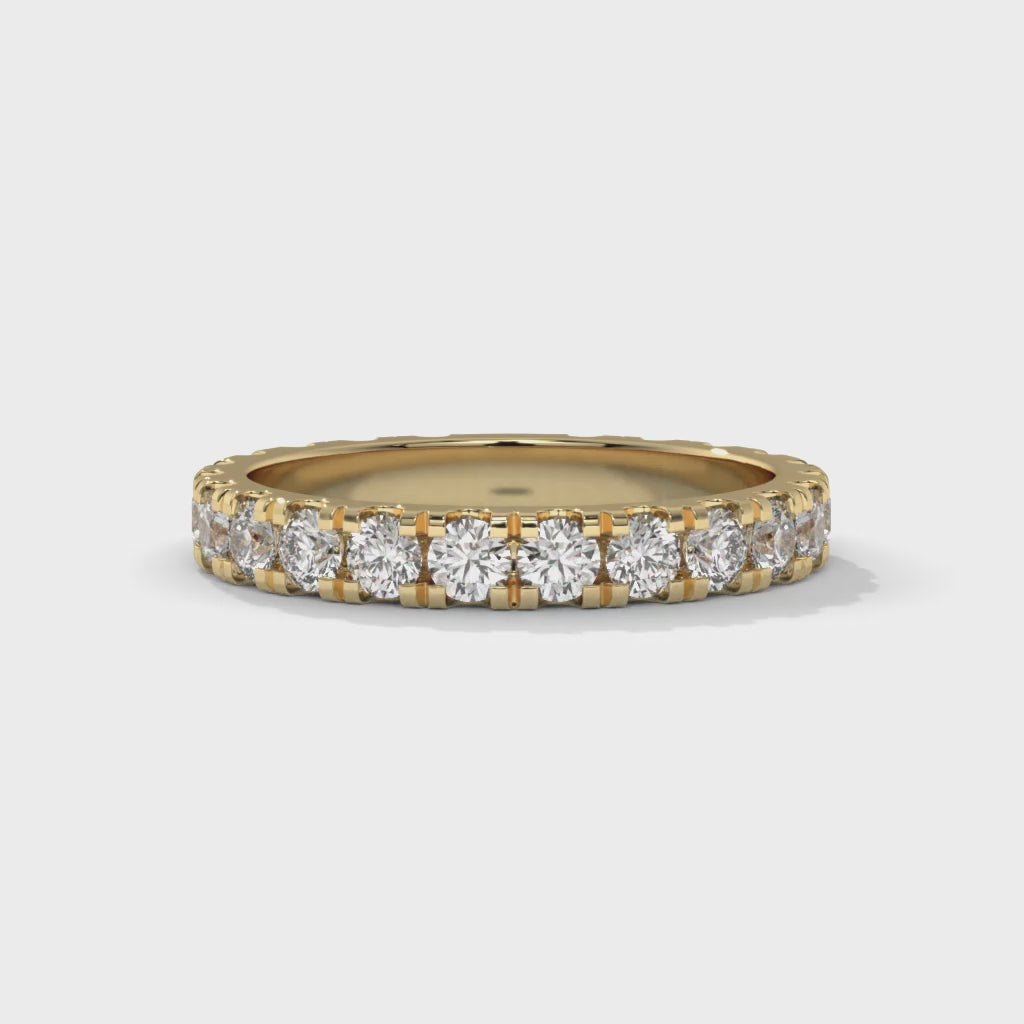 14K Gold Solitaire 2.40 mm  lab Grown Diamond Band