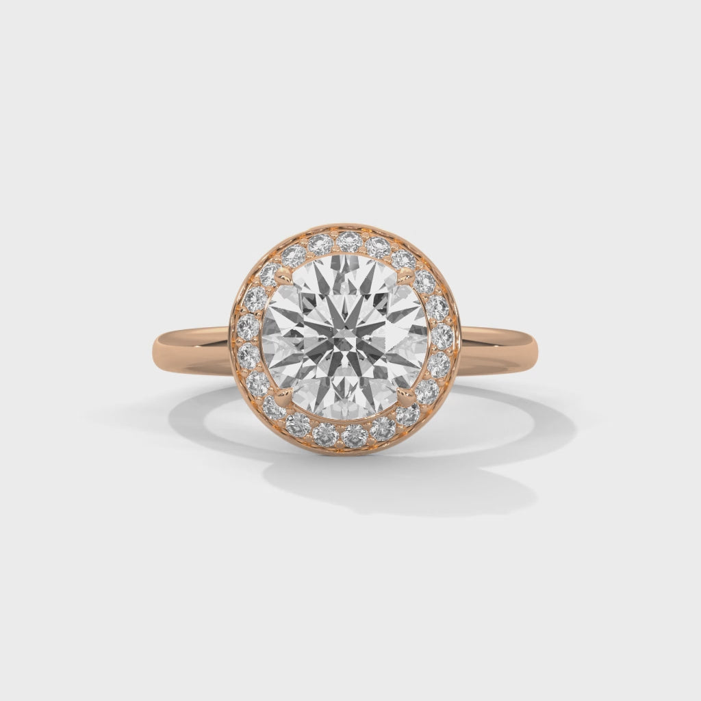 14K Gold Solitaire 2.00+ carats Lab Grown Diamond Ring