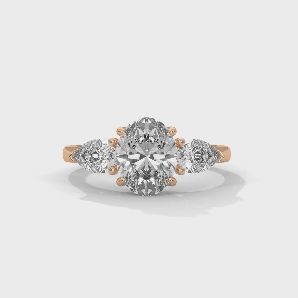 14K Gold Solitaire 2.00+ carats Lab Grown Diamond Ring