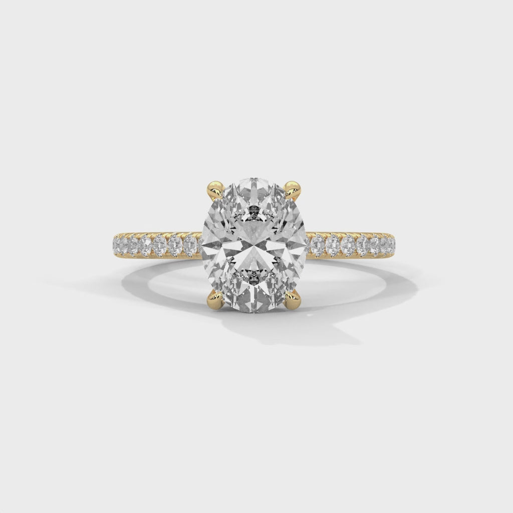 14K Gold Solitaire 2.00+ carats Lab Grown Diamond Ring