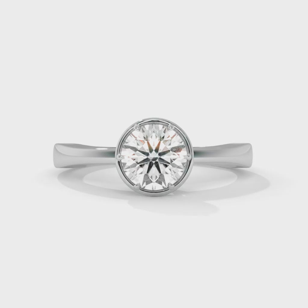 14K Gold Solitaire 1.00+ carats Lab Grown Diamond Ring