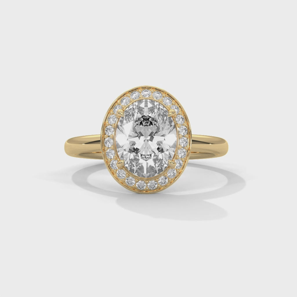 14K Gold Solitaire 2.00+ carats Lab Grown Diamond Ring