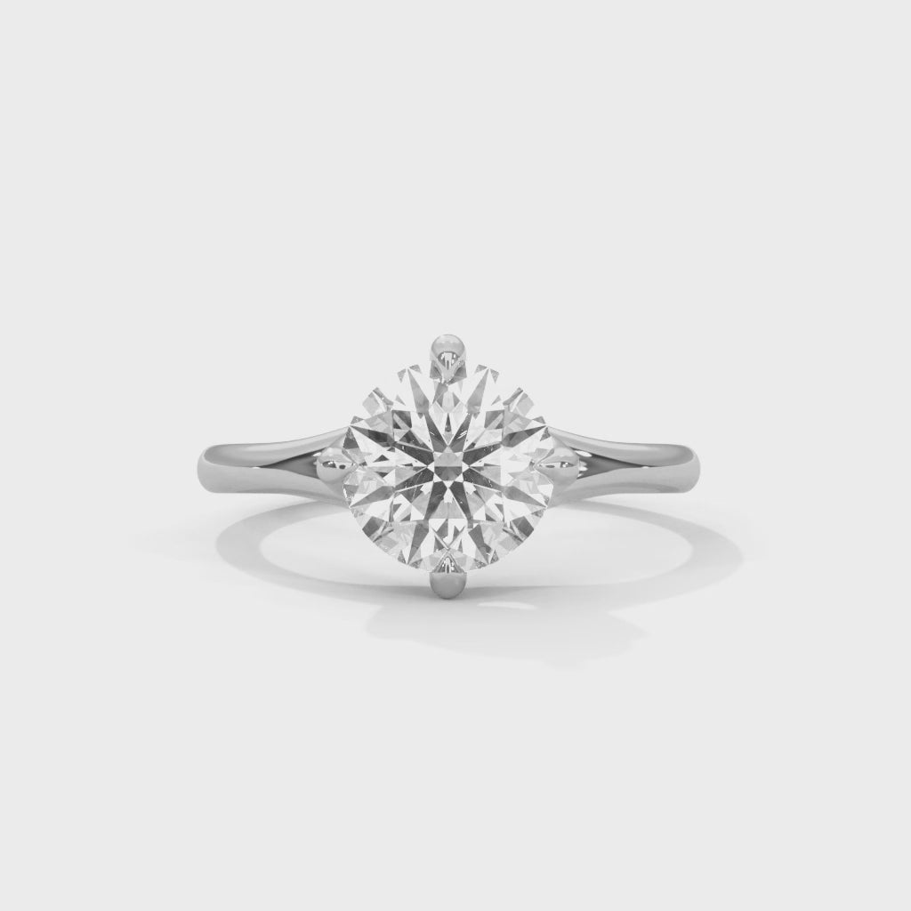 14K Gold Solitaire 2.00+ carats Lab Grown Diamond Ring