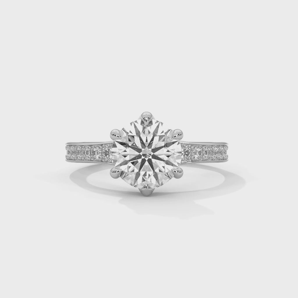 14K Gold Solitaire 2.00+ carats Lab Grown Diamond Ring