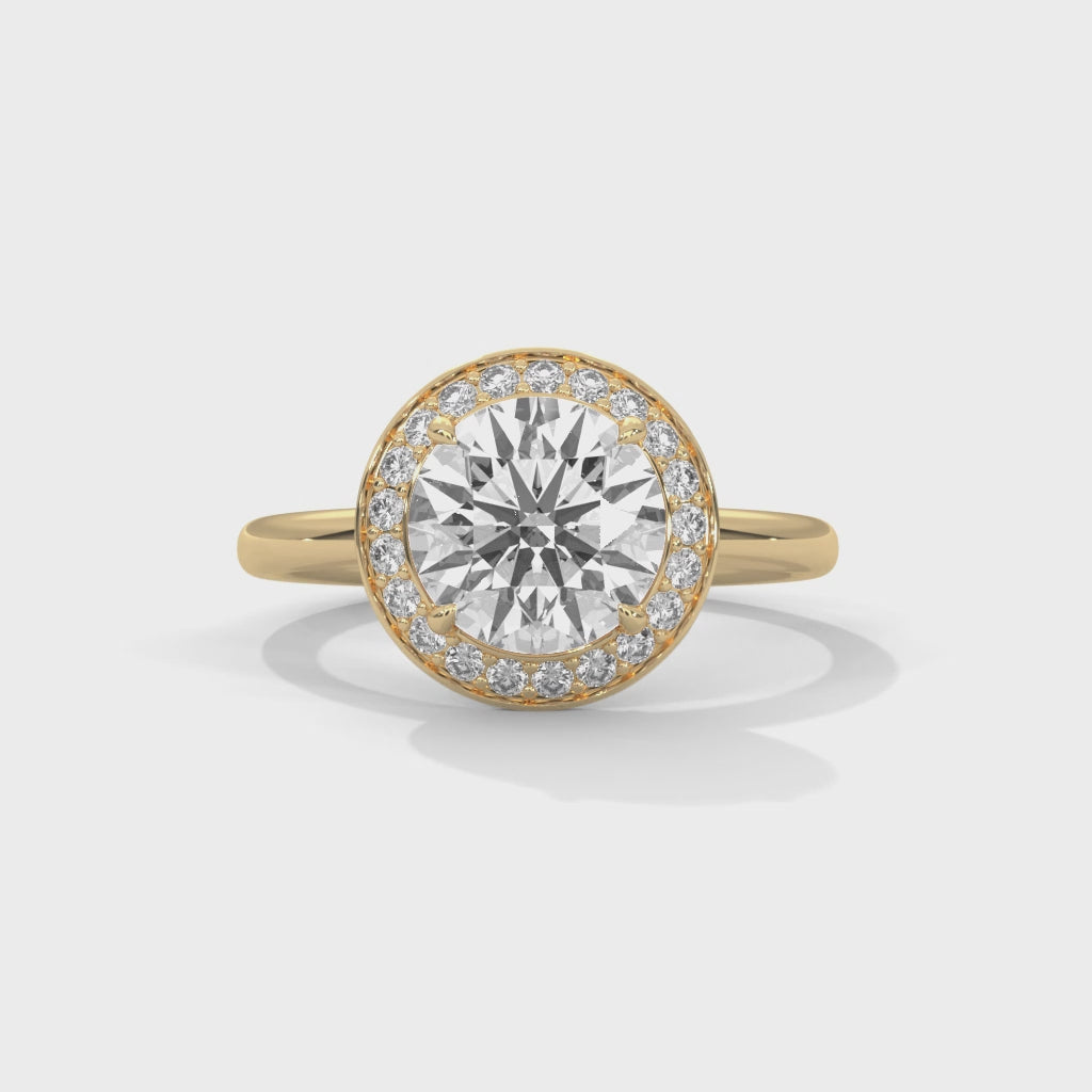 14K Gold Solitaire 2.00+ carats Lab Grown Diamond Ring